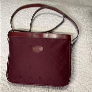 Lanvin Paris Burgundy Shoulder Crossbody Bag